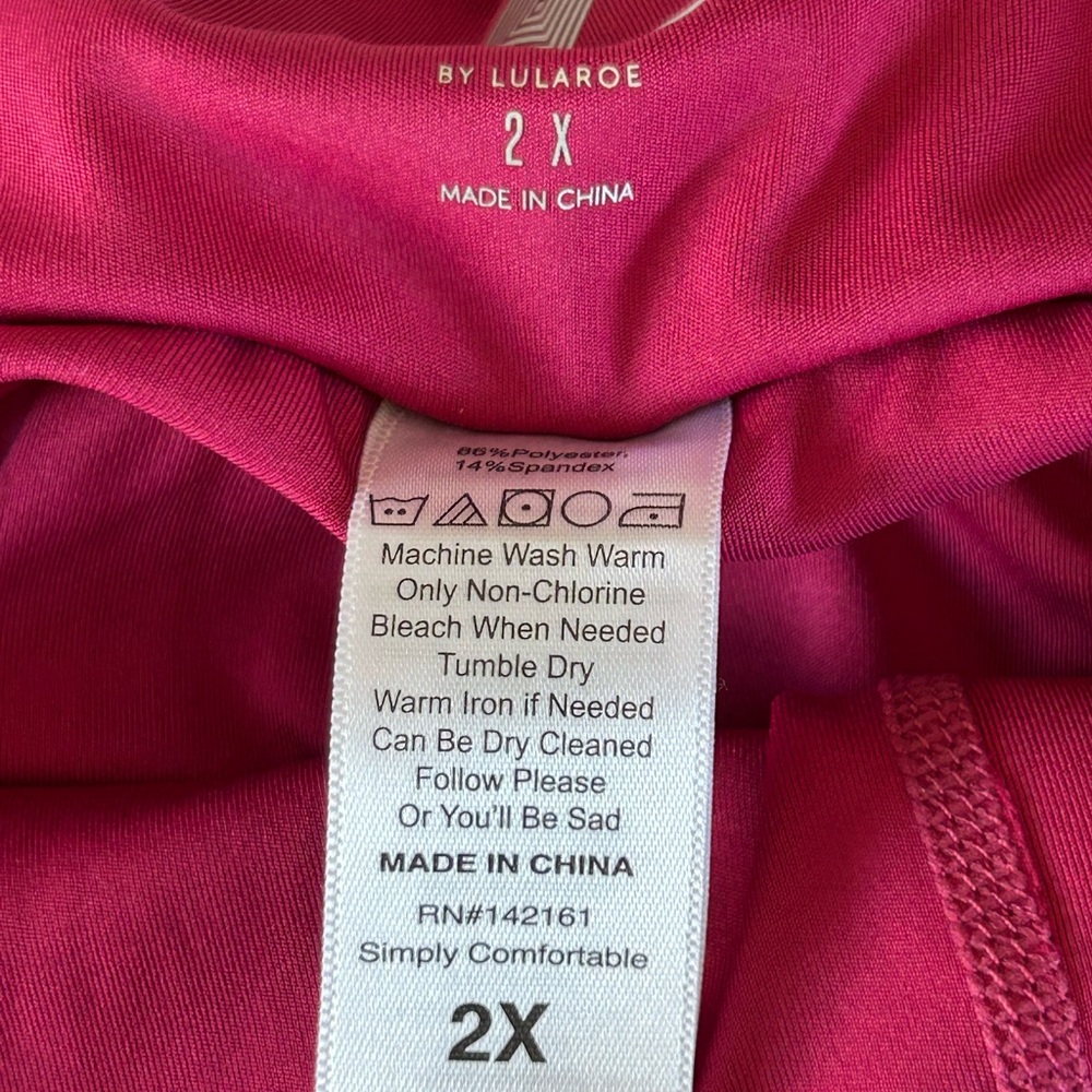 LuLaRoe Rise Collection Pink Athletic Shorts Elastic Waistband - Picture 4 of 5